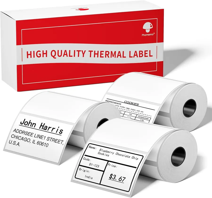 50×30 mm labels, 3 rolls